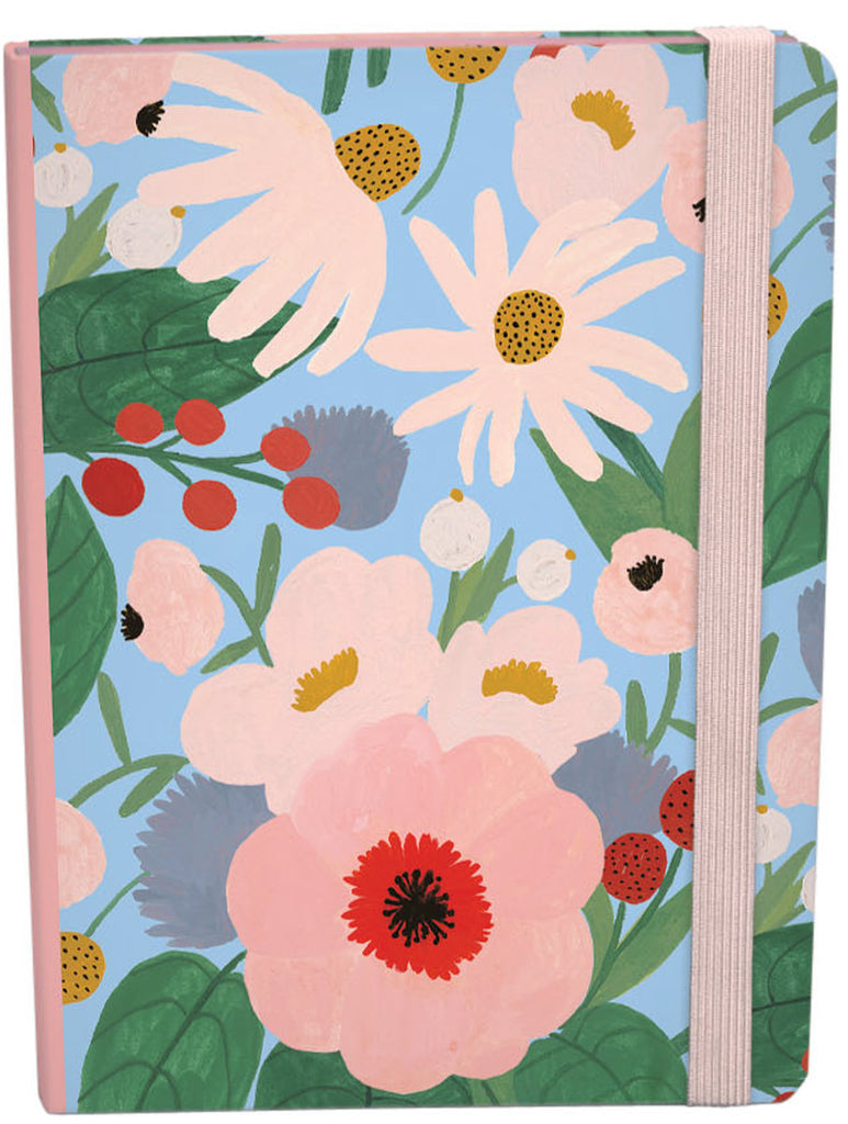 Roger la Borde Big Pink A5 Journal with elastic binder featuring artwork by Kate Pugsley