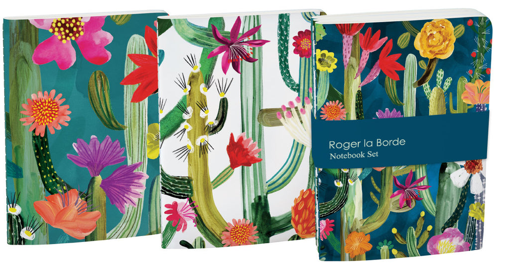 Roger la Borde Cactusland A6 Exercise Books set featuring artwork by Katie Vernon