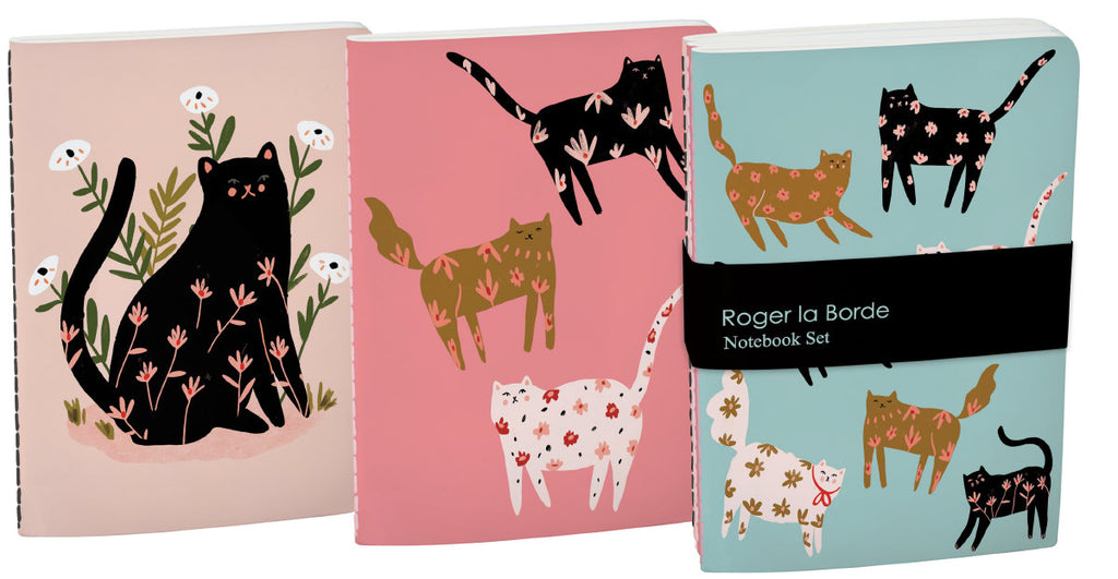 Roger la Borde Cinnamon and Ginger A6 Exercise Books set featuring artwork by Holly Jolley