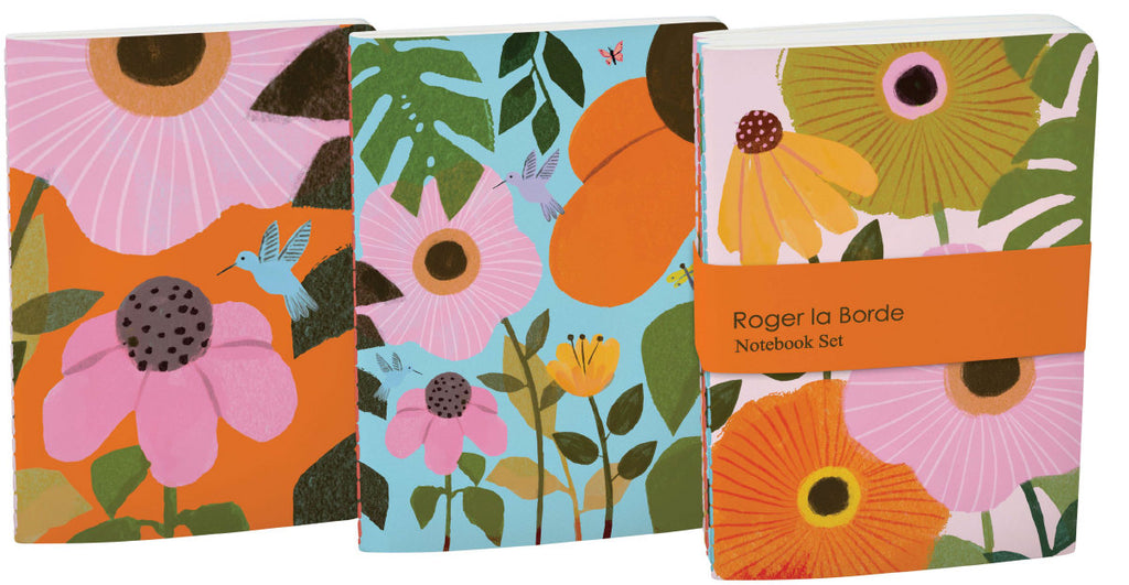 Roger la Borde Sunday Morning A6 Exercise Books set featuring artwork by Aura Lewis
