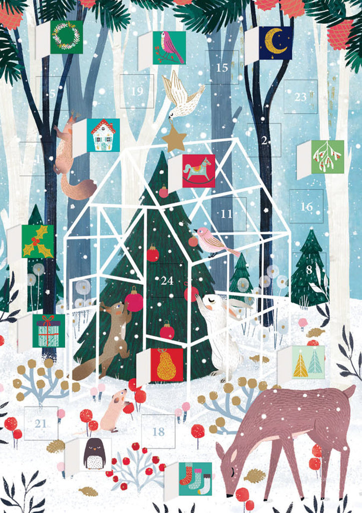 Roger la Borde Winter Garden Advent Calendar Greeting Card featuring artwork by Antoana Oreski