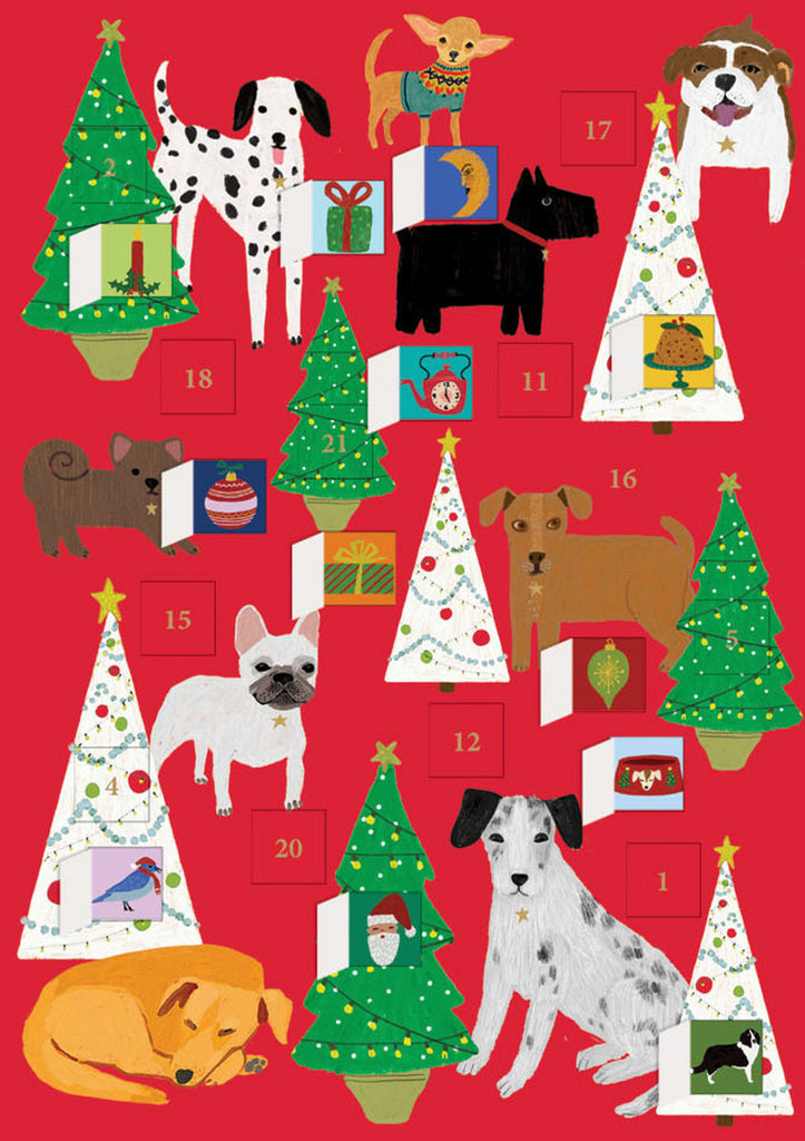 Roger la Borde Cat and Dog Palais Advent Calendar Greeting Card featuring artwork by Anne Bentley