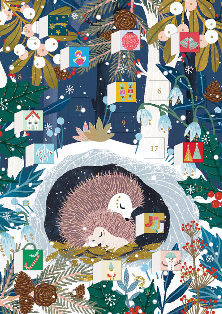 Roger la Borde Wild Wood Hideaway Advent Calendar Greeting Card featuring artwork by Antoana Oreski