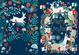 Roger la Borde Wild Wood Hideaway Advent Calendar Greeting Card featuring artwork by Antoana Oreski