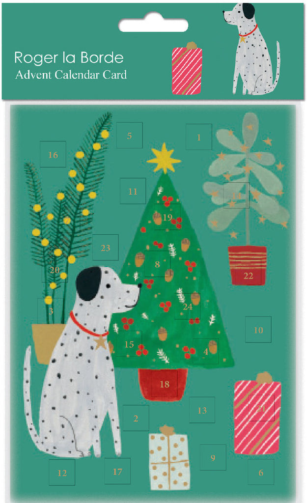 Roger la Borde Chou Chou Chien Advent Calendar Greeting Card featuring artwork by Kate Pugsley