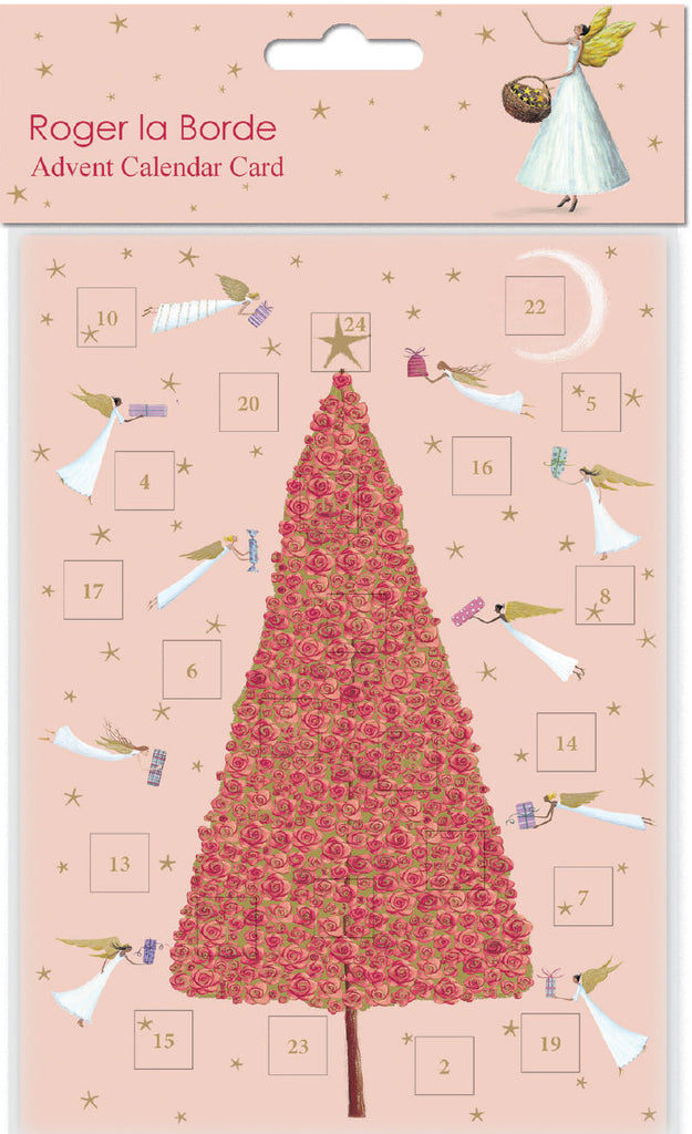 Roger la Borde Celestial Tree Advent Calendar Greeting Card featuring artwork by Roger la Borde