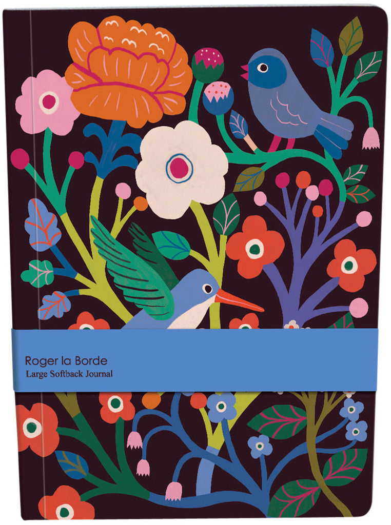 Roger la Borde Birdsong Large Softback Journal featuring artwork by Monika Forsberg