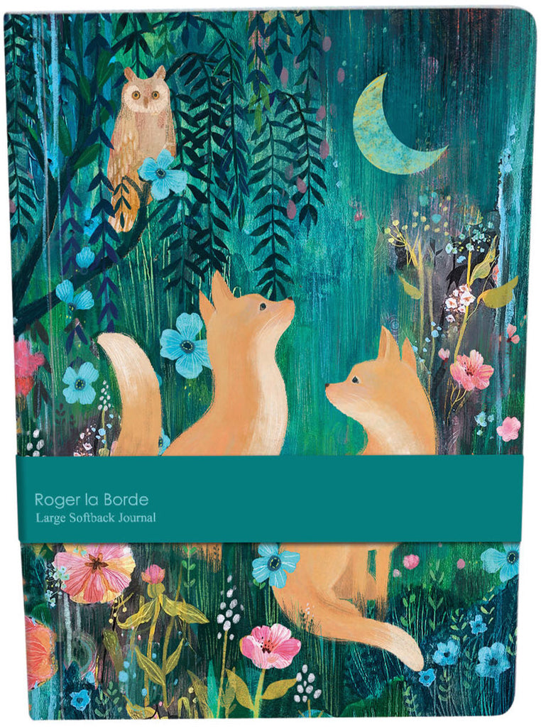 Roger la Borde Moonlit Meadow Large Softback Journal featuring artwork by Kendra Binney