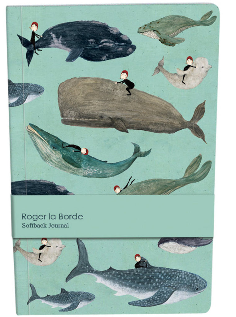 Roger la Borde Whale Song A5 Softback Journal featuring artwork by Katherine Quinn