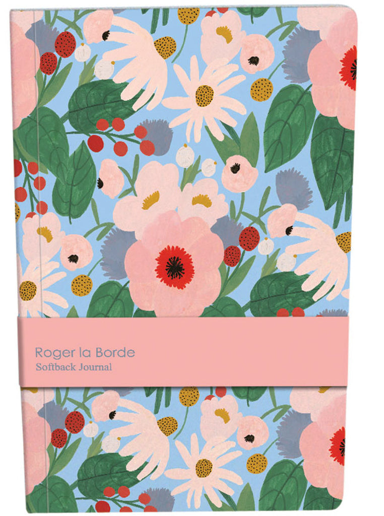 Roger la Borde Big Pink A5 Softback Journal featuring artwork by Kate Pugsley