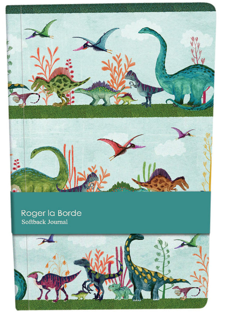 Roger la Borde Dino Mighty A5 Softback Journal featuring artwork by Katherine Quinn