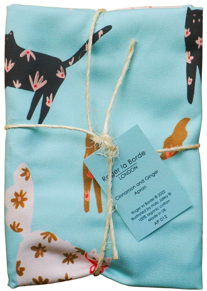 Roger la Borde Cinnamon and Ginger Apron featuring artwork by Holly Jolley