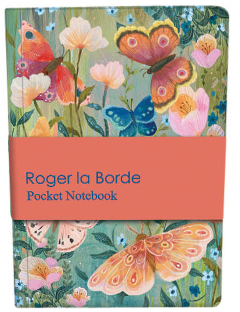 Roger la Borde Butterfly Ball Pocket Notebook featuring artwork by Kendra Binney