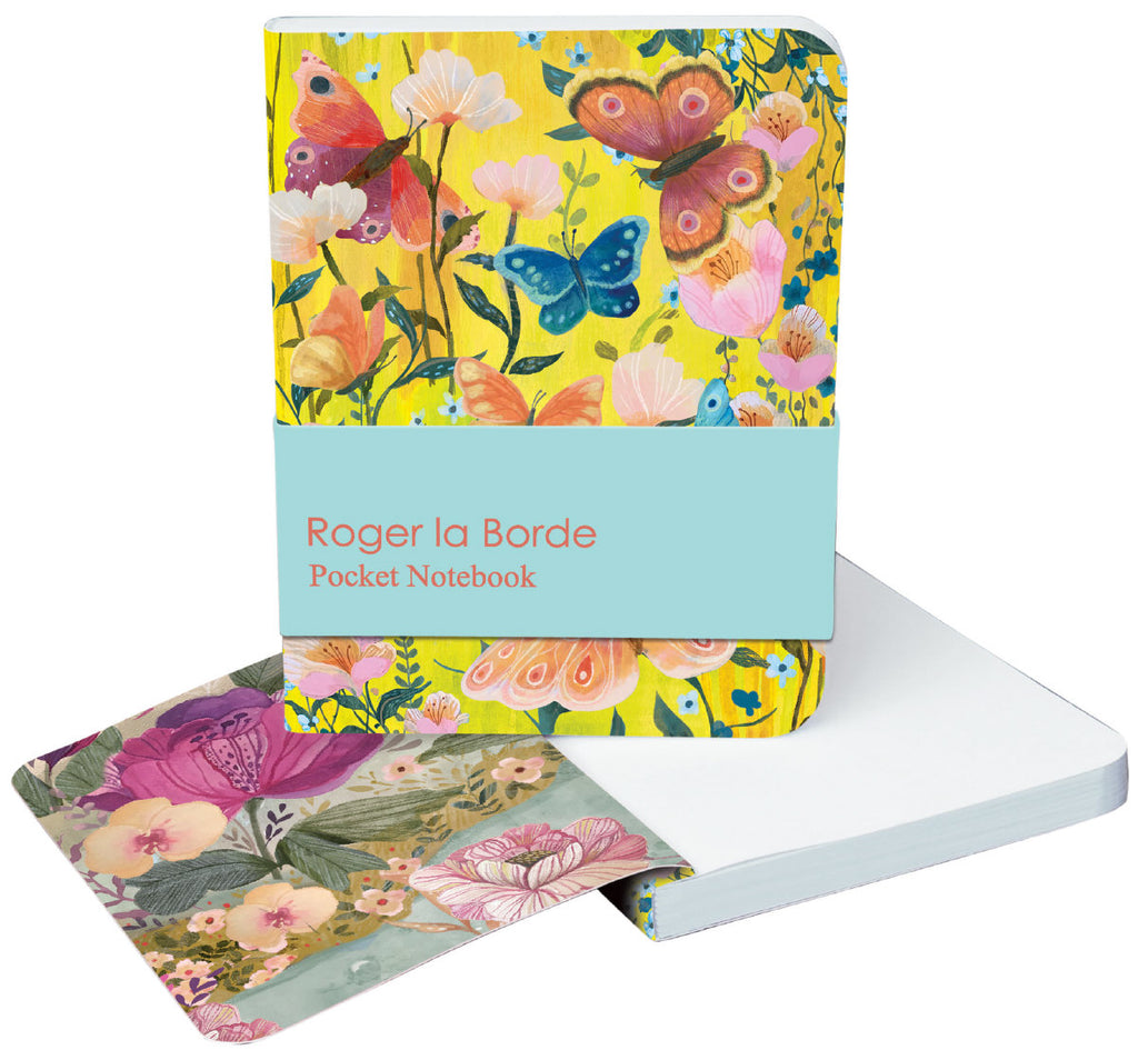 Roger la Borde Butterfly Ball Pocket Notebook featuring artwork by Kendra Binney