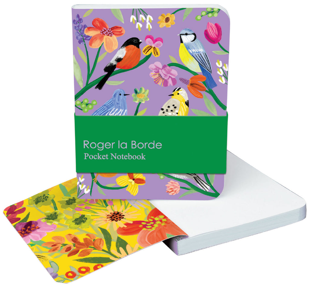 Roger la Borde Birdhaven Pocket Notebook featuring artwork by Katie Vernon