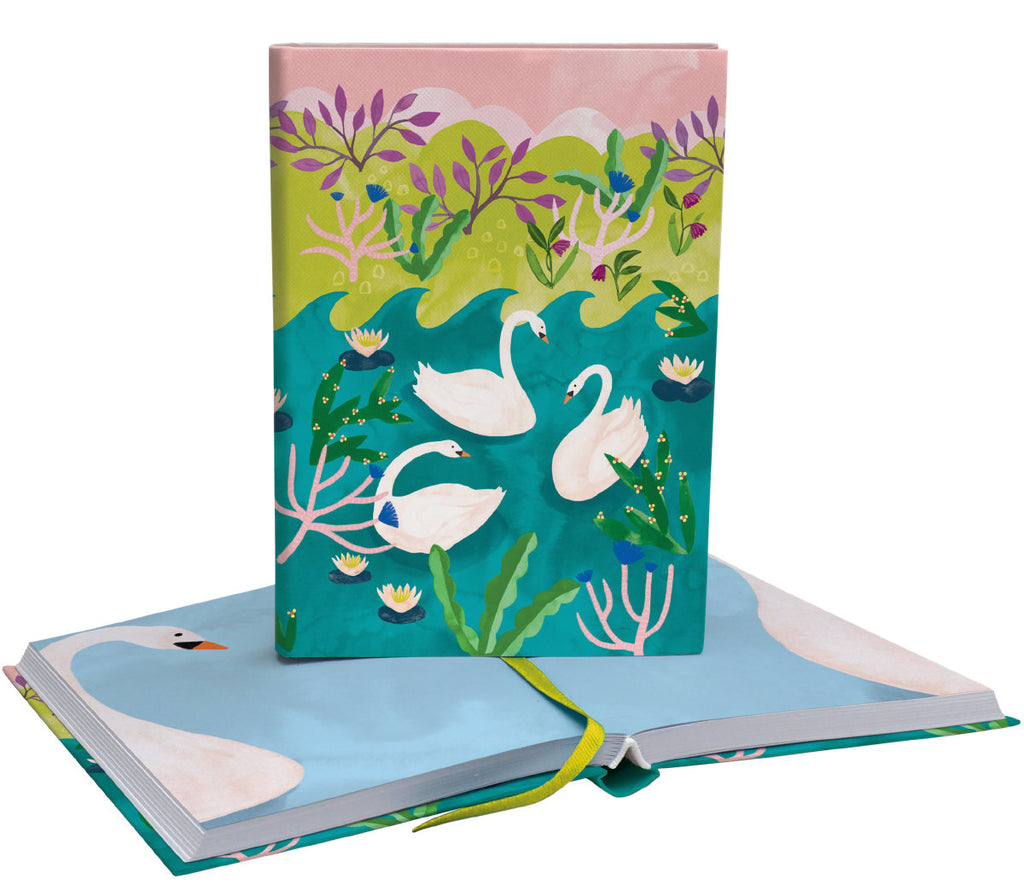 Roger la Borde Swans Softback Journal featuring artwork by Katie Vernon