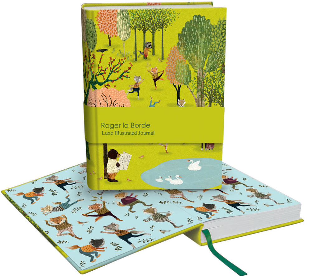 Roger la Borde Yoga in the Park Softback Journal featuring artwork by Katherine Quinn