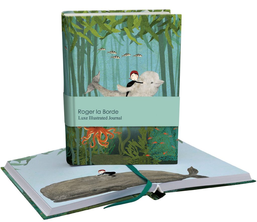 Roger la Borde Whale Song Illustrated Journal featuring artwork by Katherine Quinn