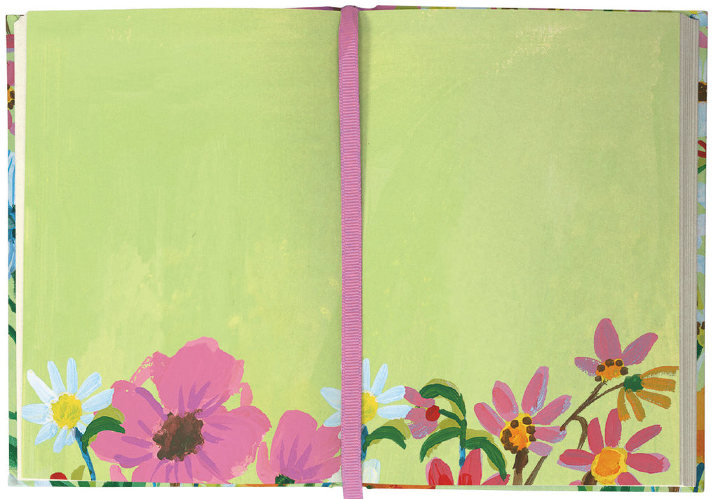 Roger la Borde Flower Field Illustrated Journal featuring artwork by Carolyn Gavin