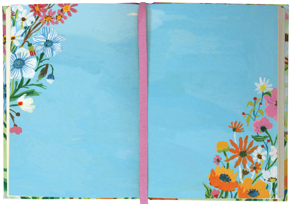 Roger la Borde Flower Field Illustrated Journal featuring artwork by Carolyn Gavin