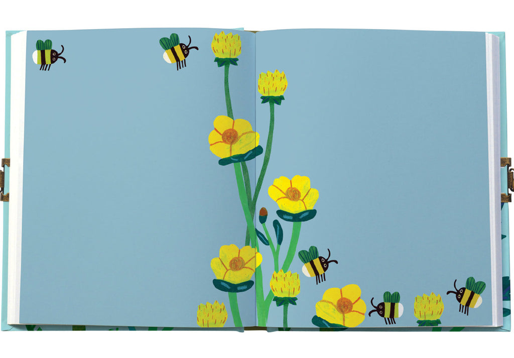 Roger la Borde Honey Lockable Notebook featuring artwork by Monika Forsberg