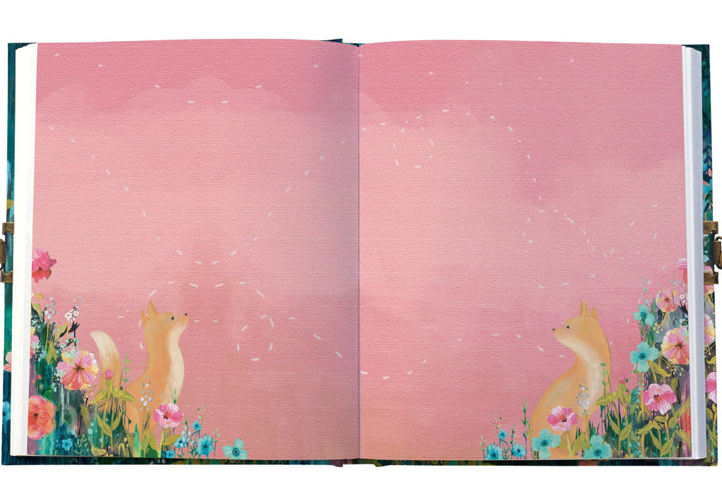 Roger la Borde Moonlit Meadow Lockable Notebook featuring artwork by Kendra Binney
