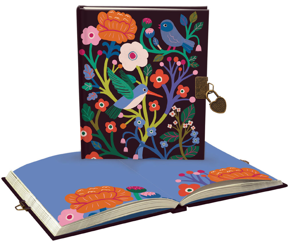 Roger la Borde Birdsong Lockable Notebook featuring artwork by Monika Forsberg