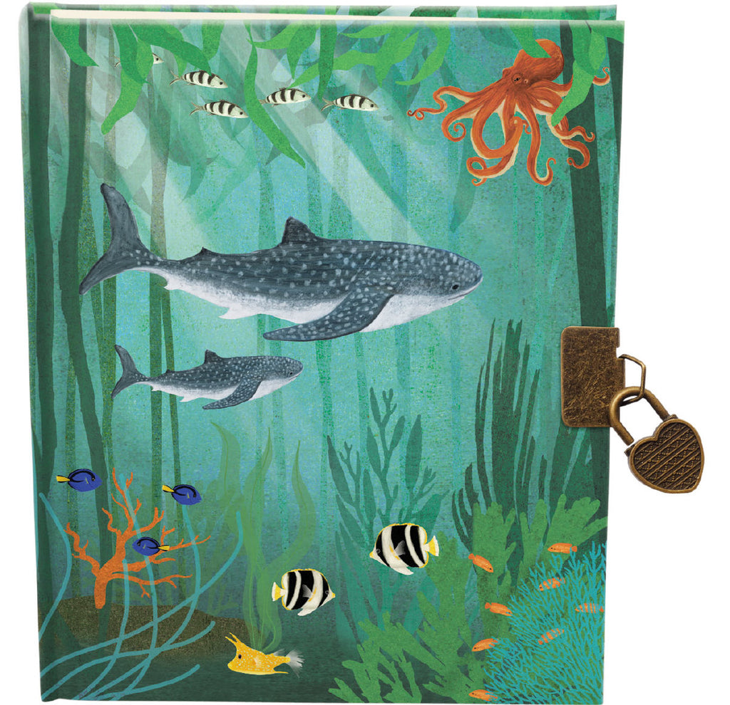 Roger la Borde Whale Song Lockable Notebook featuring artwork by Katherine Quinn
