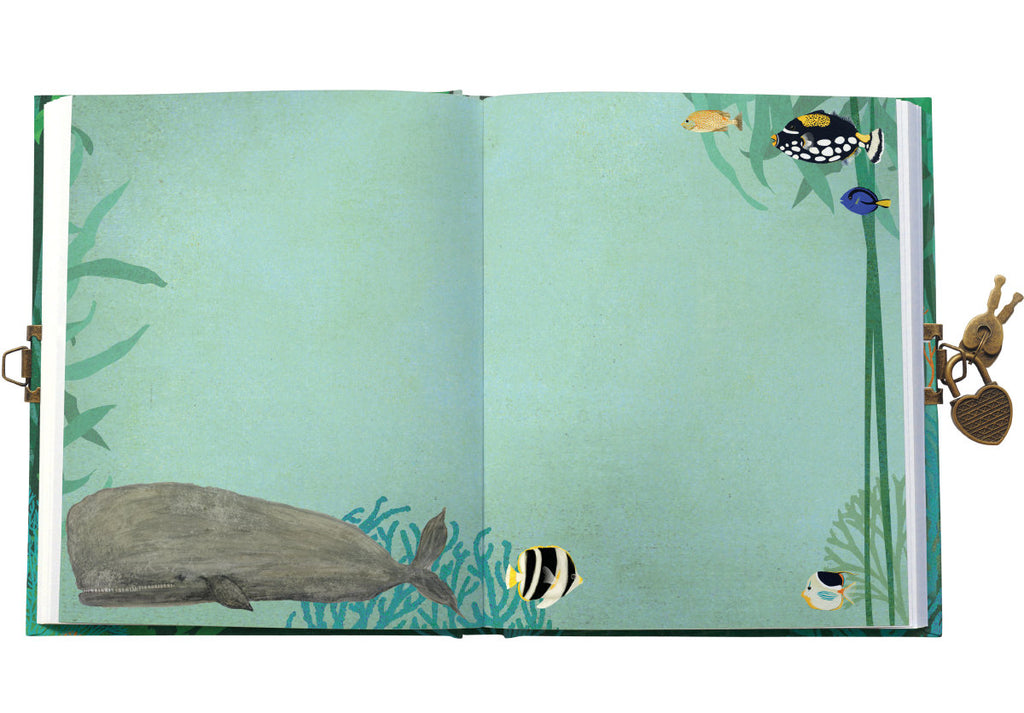 Roger la Borde Whale Song Lockable Notebook featuring artwork by Katherine Quinn