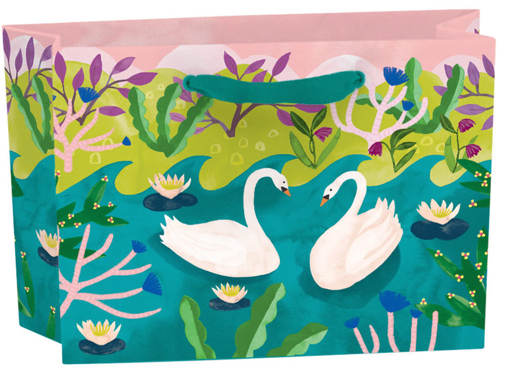 Roger la Borde Swans Gift Bag featuring artwork by Katie Vernon