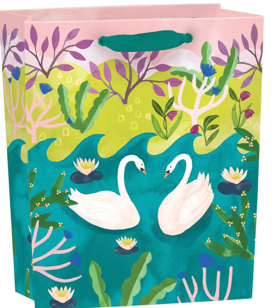 Roger la Borde Swans Gift Bag featuring artwork by Katie Vernon