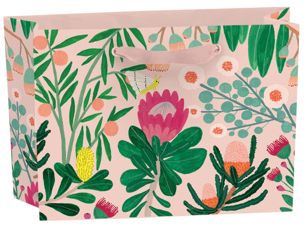 Roger la Borde King Protea Small Landscape Gift Bag featuring artwork by Kate Pugsley