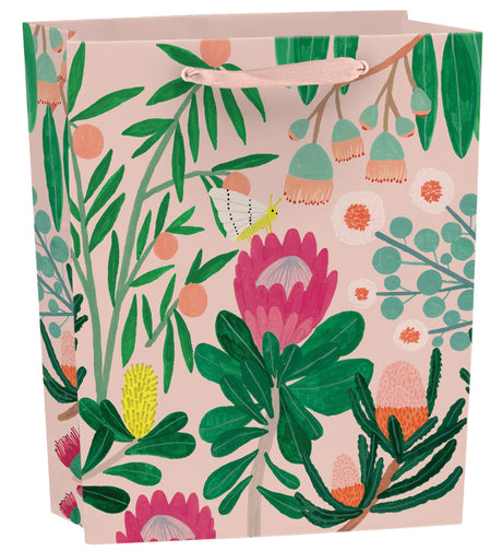 Roger la Borde King Protea Medium Gift Bag featuring artwork by Kate Pugsley
