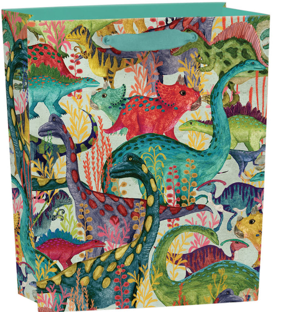Roger la Borde Dino Mighty Small Gift Bag featuring artwork by Katherine Quinn
