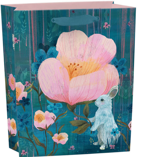 Roger la Borde White Rabbits Small Gift Bag featuring artwork by Kendra Binney