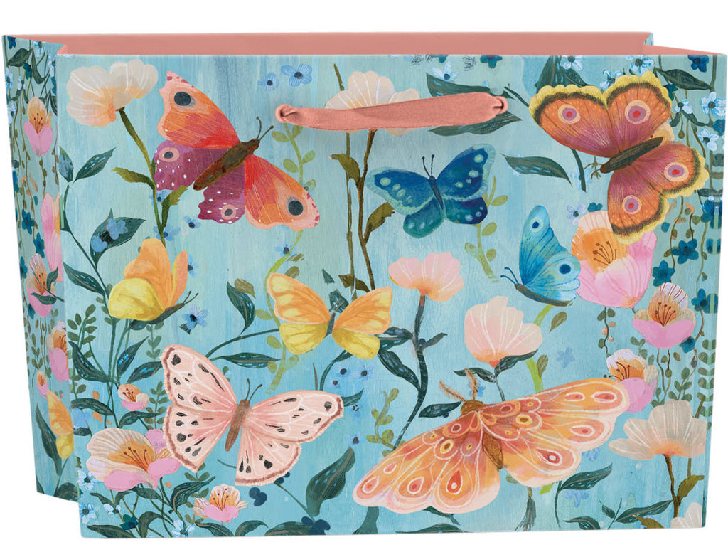 Roger la Borde Butterfly Ball Large Landscape Gift Bag featuring artwork by Kendra Binney