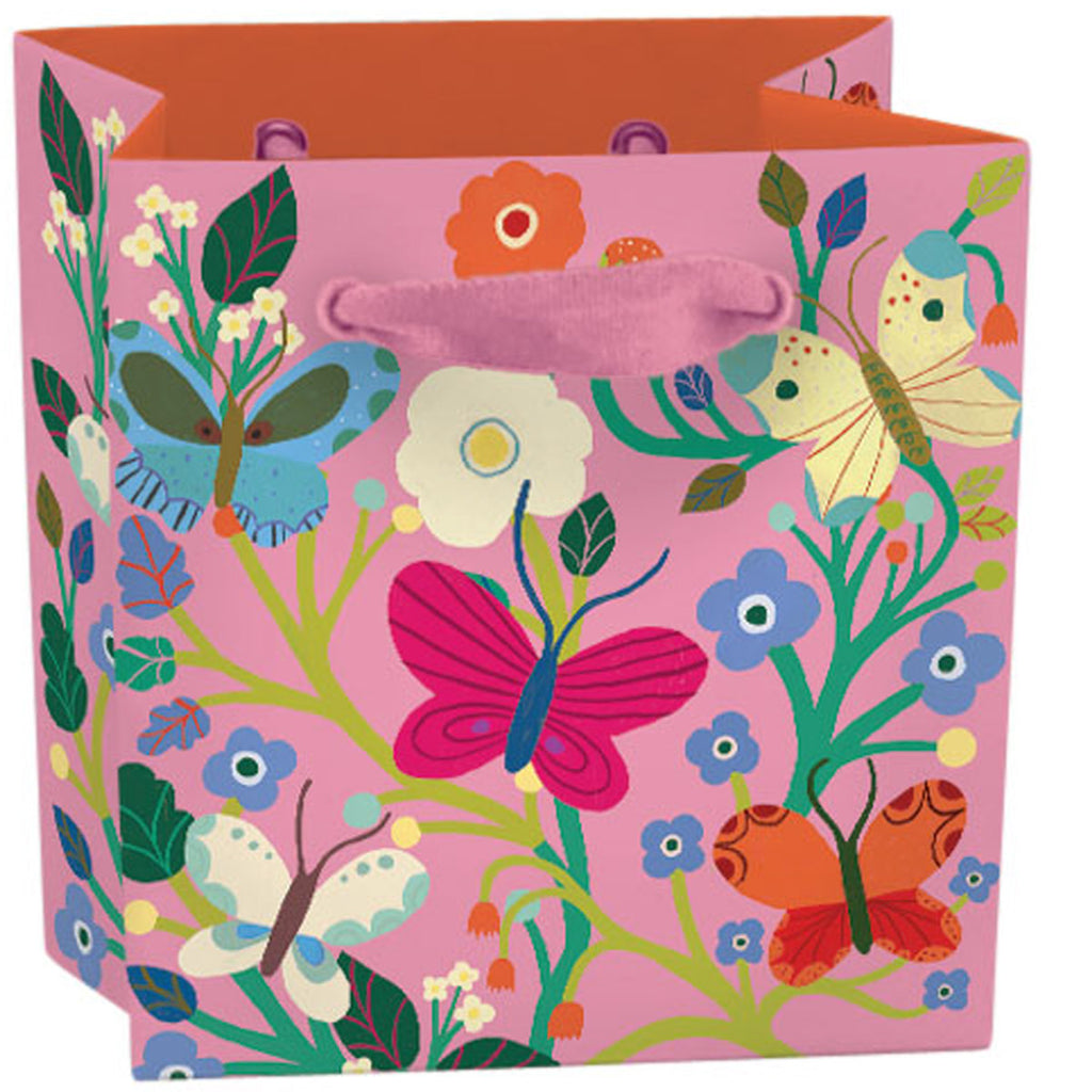 Roger la Borde Butterfly Garden Mini Gift Bag featuring artwork by Monika Forsberg