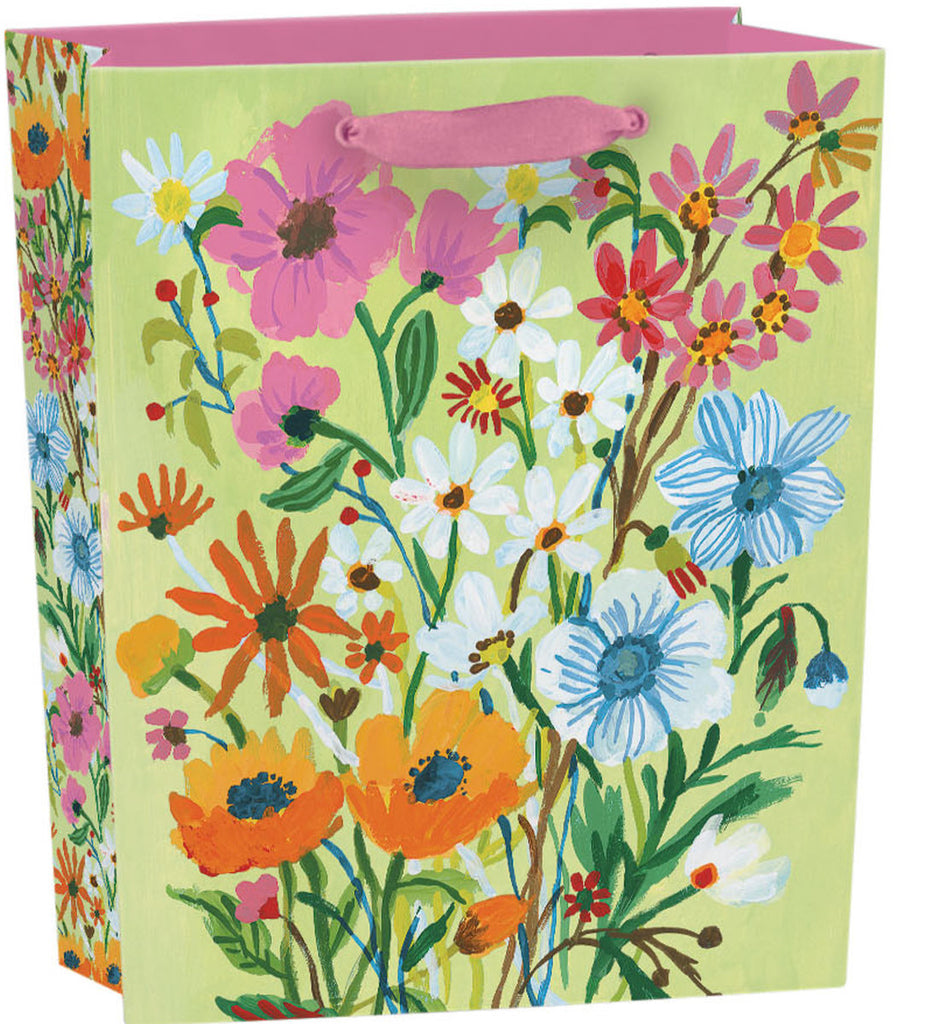 Roger la Borde Flower Field Small Gift Bag featuring artwork by Carolyn Gavin