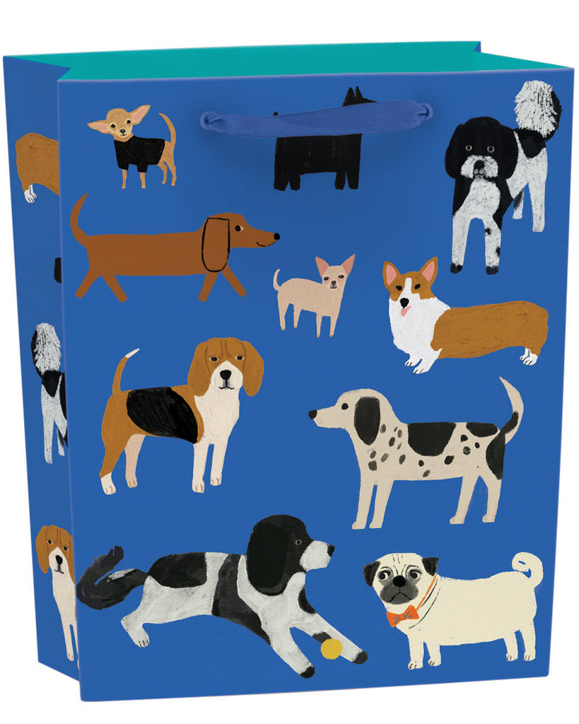 Roger la Borde Shaggy Dogs Medium Gift Bag featuring artwork by Anne Bentley