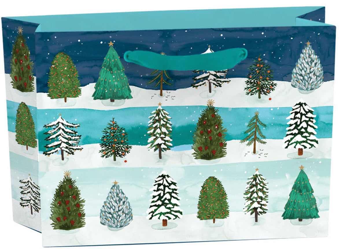 Roger la Borde Christmas Conifer Gift Bag featuring artwork by Katie Vernon