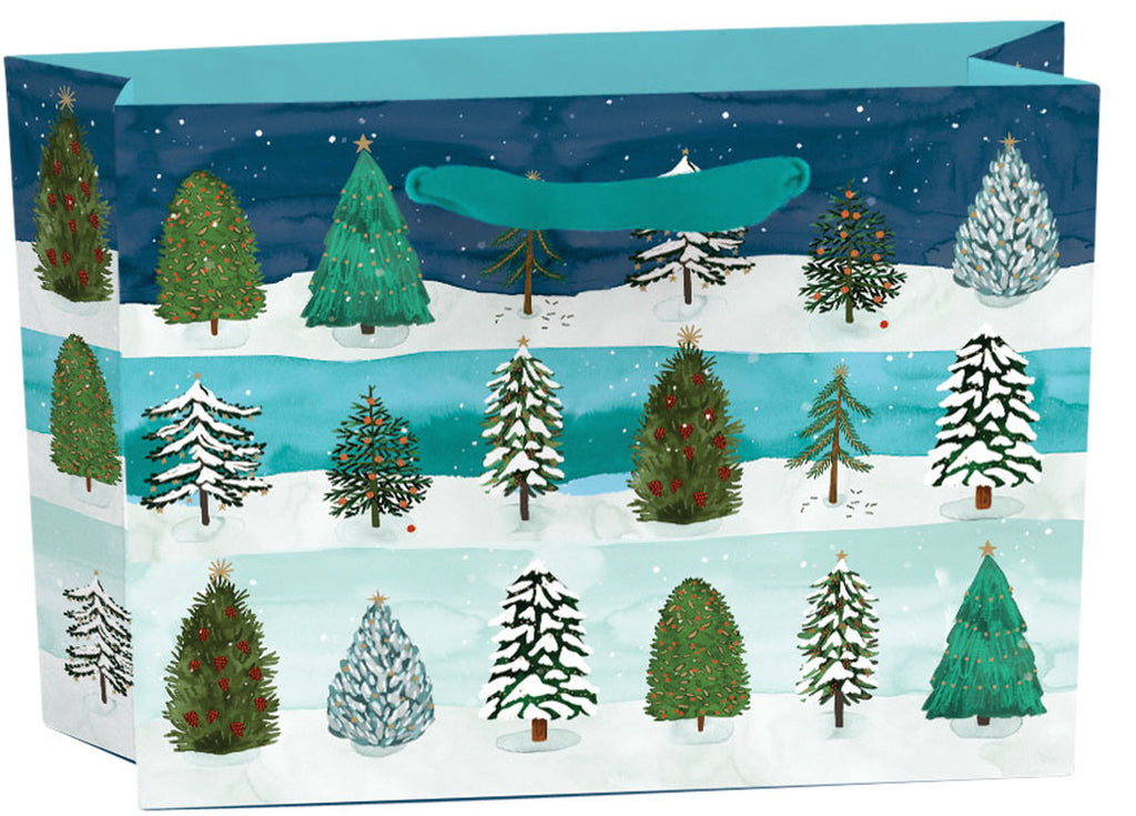 Roger la Borde Christmas Conifer Gift Bag featuring artwork by Katie Vernon