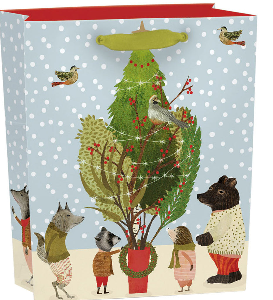 Roger la Borde Christmas Procession Small Gift Bag featuring artwork by Katherine Quinn