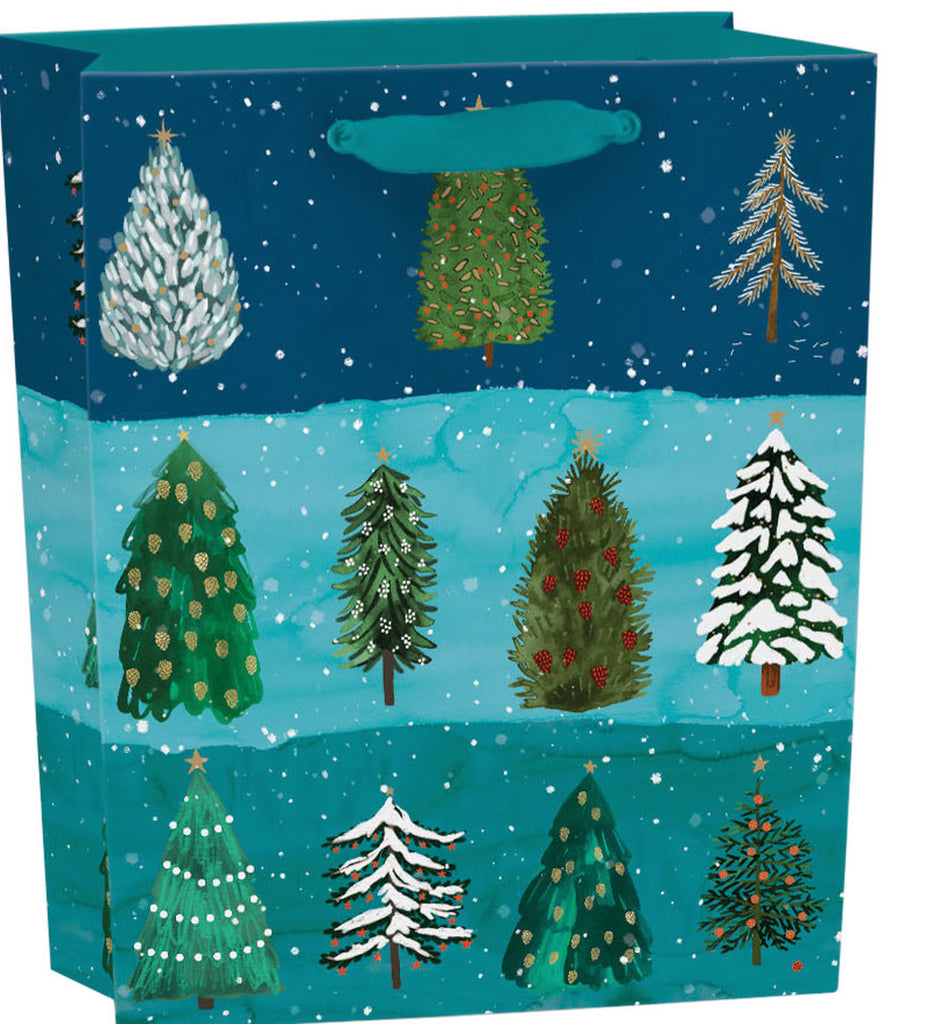 Roger la Borde Christmas Conifer Small Gift Bag featuring artwork by Katie Vernon
