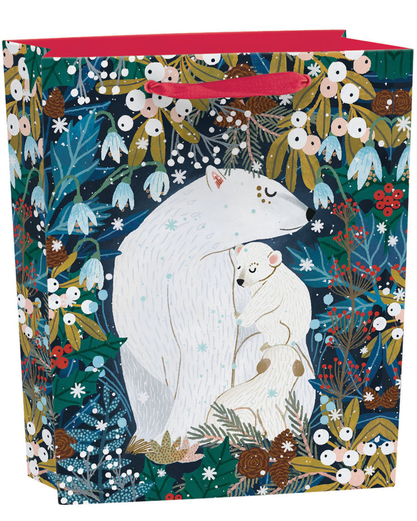 Roger la Borde Polar Bear Bower Medium Gift Bag featuring artwork by Antoana Oreski