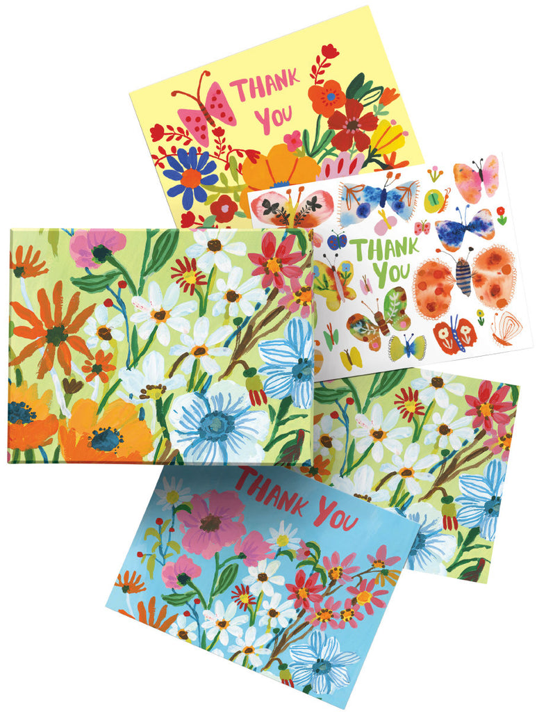 Roger la Borde Flower Field Chic Notecard Box featuring artwork by Carolyn Gavin
