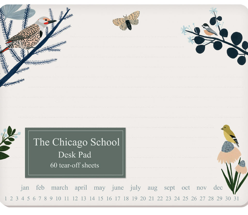 Roger la Borde Chicago School Desk Pad featuring artwork by Kate Pugsley