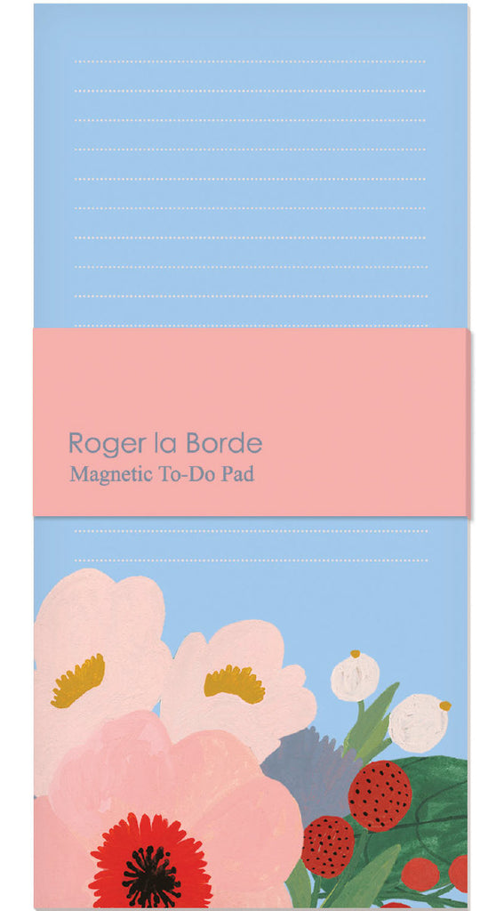 Roger la Borde Big Pink Magnet Notepad featuring artwork by Kate Pugsley