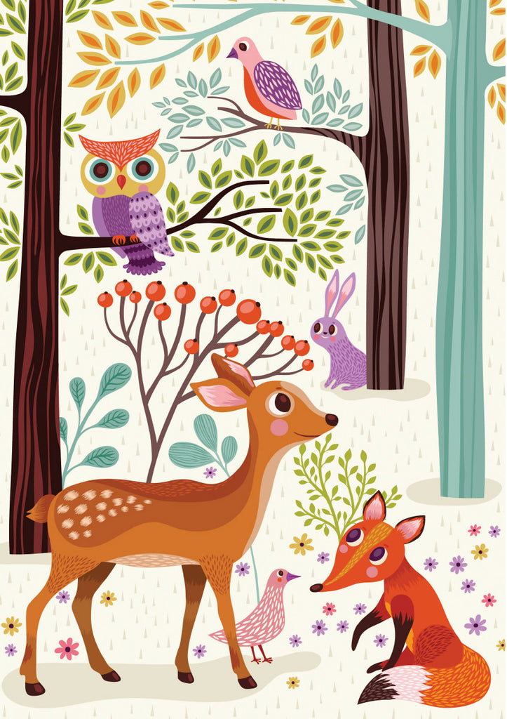 Roger la Borde Enchanting Forest Greeting Card featuring artwork by Helen Dardik