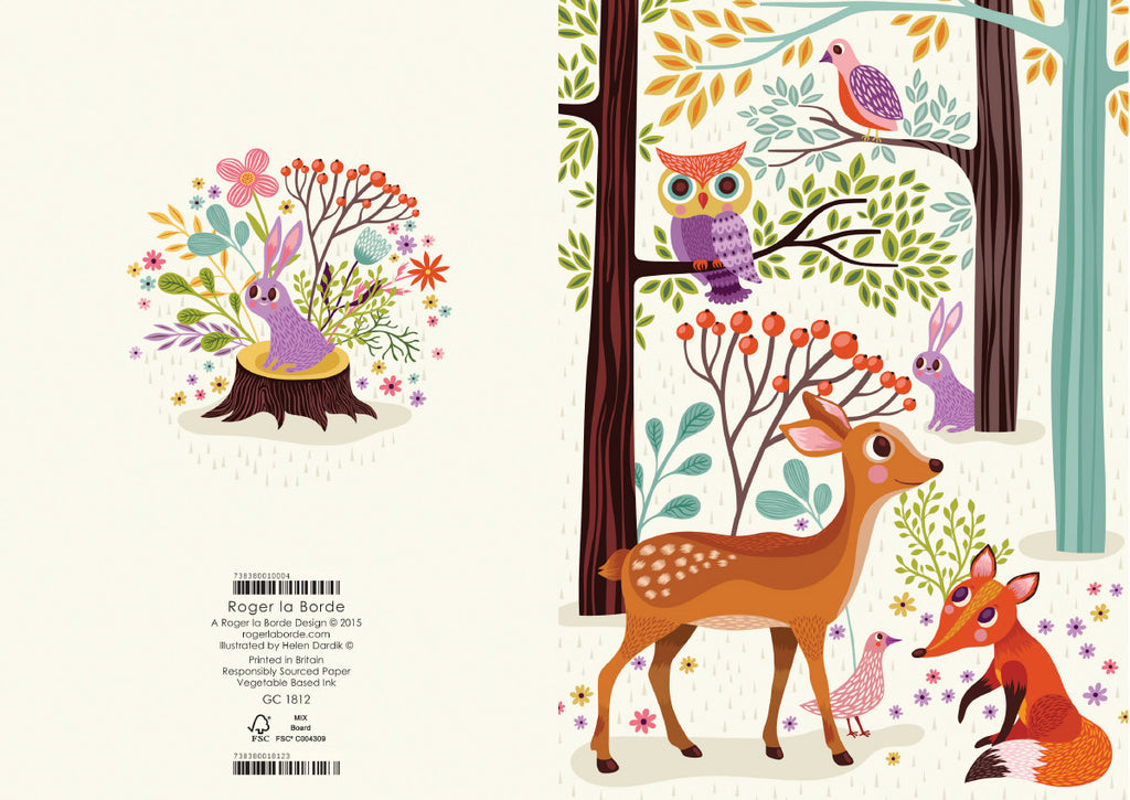 Roger la Borde Enchanting Forest Greeting Card featuring artwork by Helen Dardik