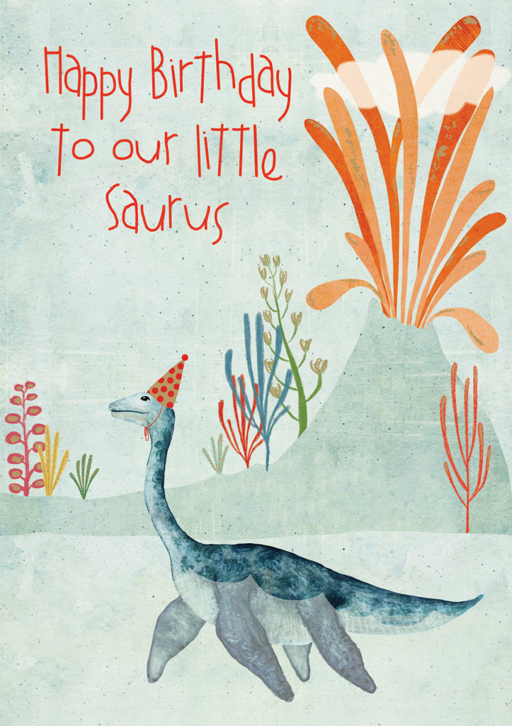 Roger la Borde Dino Mighty Greeting Card featuring artwork by Katherine Quinn